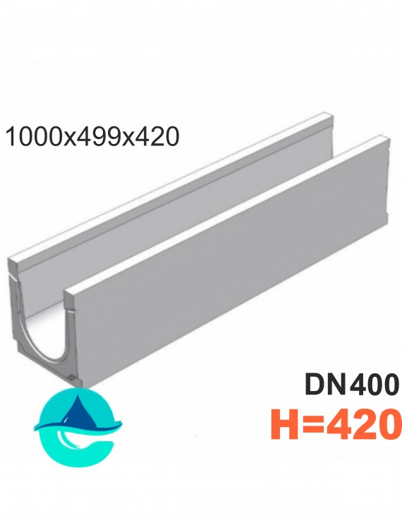 BGU DN400 H420 № 5-0 лоток бетонный водоотводный