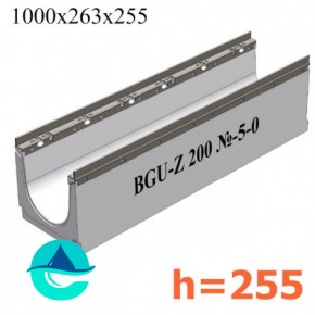 BGU-Z DN200 H255, № -5-0 лоток бетонный водоотводный 